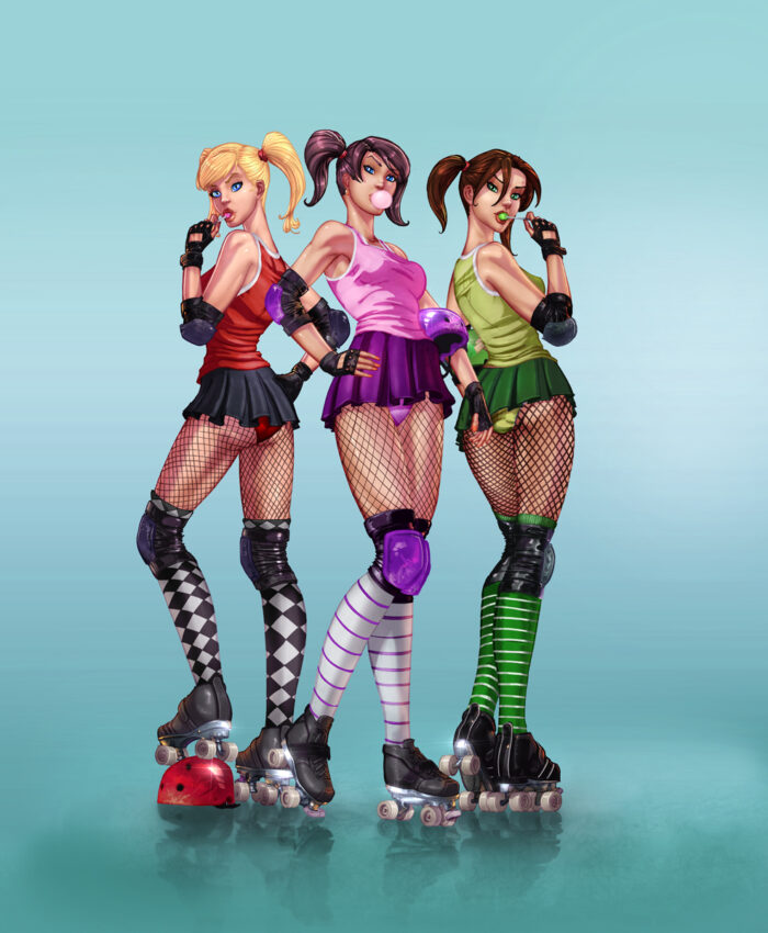 Roller Derby Power Puff Girls