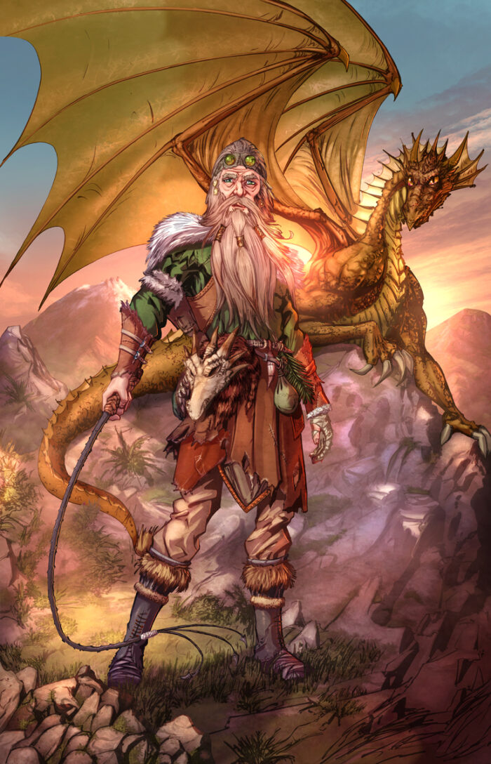 Nature Druid and a Yellow Dragon