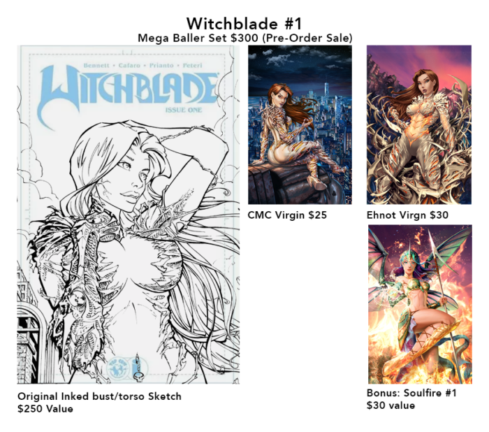 Witchblade #1 Sketch Megaballer Set